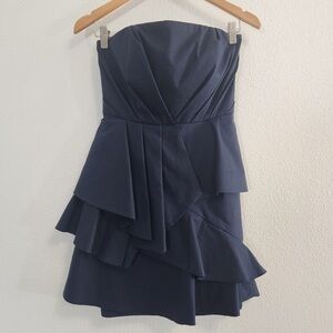 Alice + Olivia Navy Strapless Dress